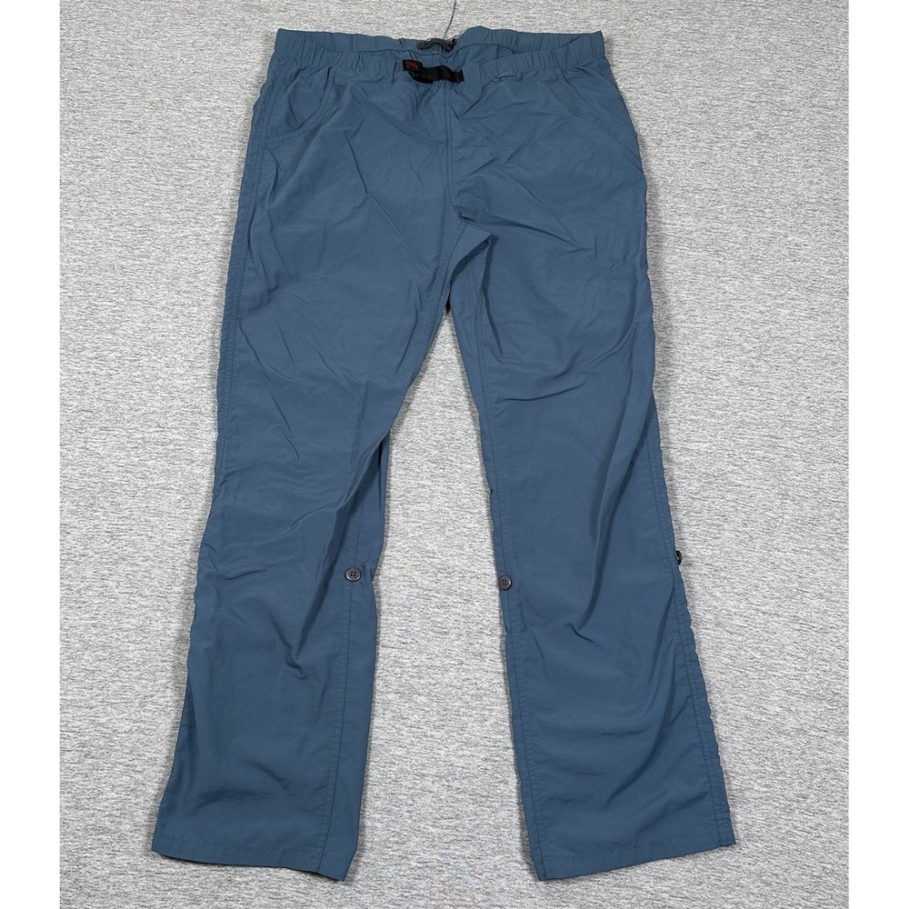 Gramicci Pants Womens Size XL x33 Blue Nylon Roll Up Belted Outdoor Hiking